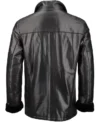 Mens-All-Jet-Black-Plain-Fur-Lined-Coat-Back
