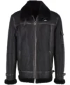 Mens Baltic Sea Shearling B3 Bomber Leather Jacket