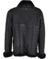 Mens-Black-Shearling-Fur-B3-Bomber-Jacket-Back