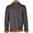 Mens Brown B3 Shearling Leather Bomber Jacket Back