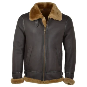 Mens-Brownish-Grey-Cockpit-B3-Bomber-Jacket