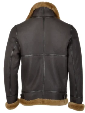 Mens Brownish Grey Cockpit B3 Bomber Jacket Back