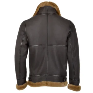 Mens Brownish Grey Cockpit B3 Bomber Jacket Back