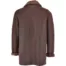 Mens Buttoned Front Notch Brown Shearling Jacket Back