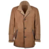 Mens Cape Palliser Brown Sherpa Lined Suede Coat