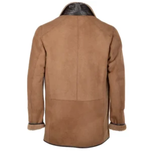 Mens-Cape-Palliser-Brown-Sherpa-Lined-Suede-Coat-Back