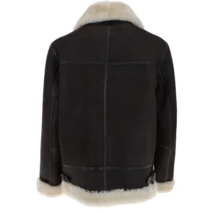 Mens-Charcoal-Shearling-Leather-B3-Bomber-Jacket-Back