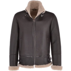 Mens-Emperor-Erect-Collar-Shearling-Leather-Jacket
