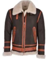 Mens-Medium-Carmine-Two-Toned-Shearling-Jacket