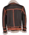 Mens Medium Carmine Two Toned Shearling Jacket Back