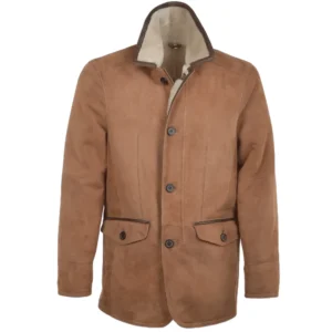 Mens Mongoose Brown Genuine Leather Jacket