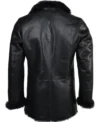 Mens Real Leather All Jet Black Fur Jacket Back