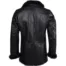 Mens Real Leather All Jet Black Fur Jacket Back