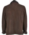 Mens Rock Brown Genuine Leather Jacket Back