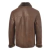 Mens Roman Coffee Shearling B3 Bomber Jacket Back