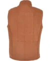 Mens Sepia Skin Brown Suede Leather Vest Back