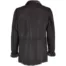 Mens Three Buttons Tundora Black Leather Coat Back