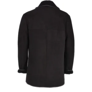 Mens-Thunder-Black-Sherpa-Lined-Suede-Coat-Back