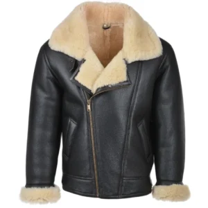 Mens-White-Shearling-Asymmetrical-Black-Leather-Jacket