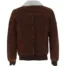 Mens White Sherpa Brown Suede G-1 Bomber Jacket Back
