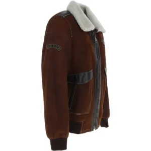 Mens-White-Sherpa-Brown-Suede-G-1-Bomber-Jacket-Right