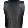Mens Whole Black Leather Vest