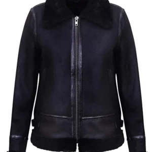 Womens-Aviator-Black-Shearling-Fur-Leather-Jacket