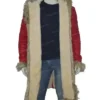 George Santa Claus Shearling Fur Long Coat Front