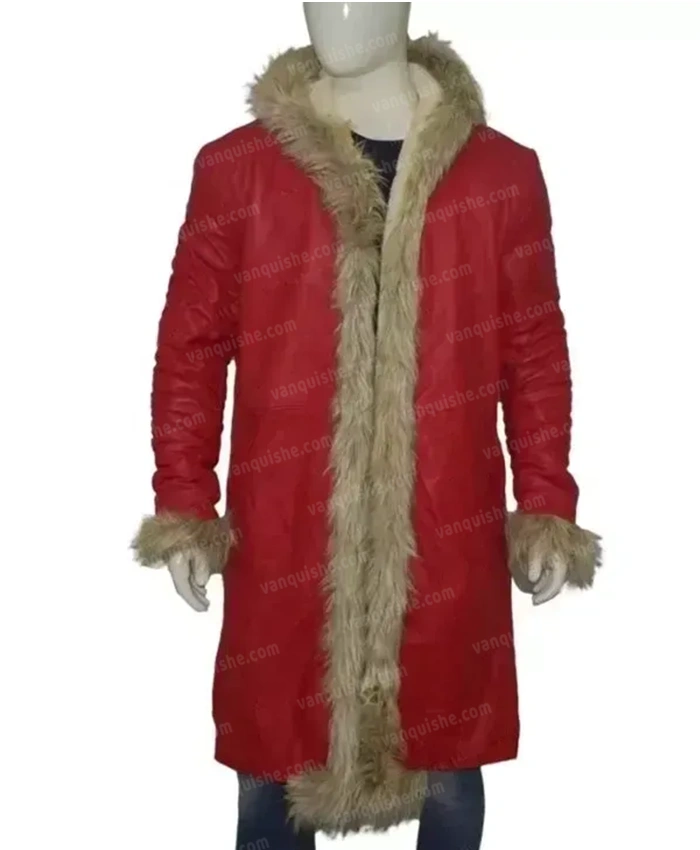George Santa Claus Shearling Fur Long Coat