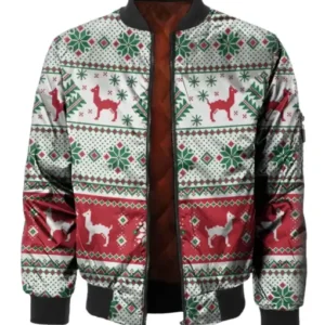 Christmas Bomber Unisex Satin Jacket