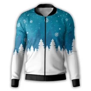 Christmas Bomber Unisex Satin Jacket3