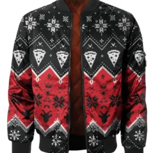 Christmas Bomber Unisex Satin Jacket4