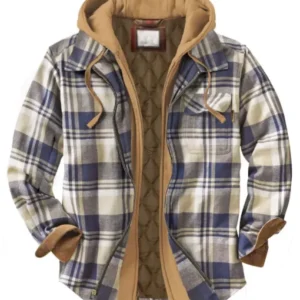 Christmas Check Hooded Cotton Jacket