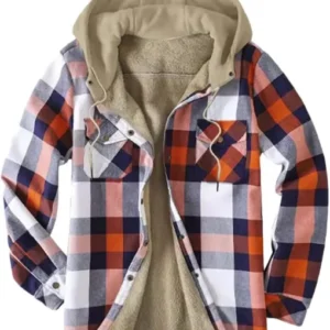 Christmas Check Hooded Cotton Jacket3