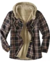 Christmas Check Hooded Cotton Jacket5