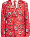 Men Christmas Cat Blazer 1