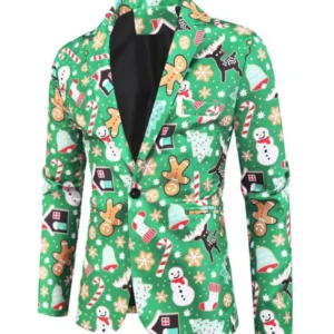 Men Christmas Cat Blazer5
