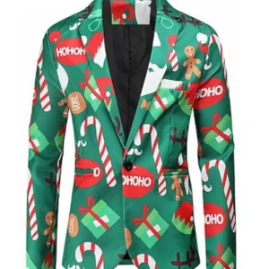 Men Christmas Cat Blazer6