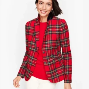Plaid Christmas Multicolor Blazer2