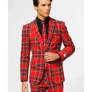 Plaid Christmas Multicolor Blazer3