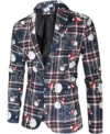 Plaid Christmas Multicolor Blazer5