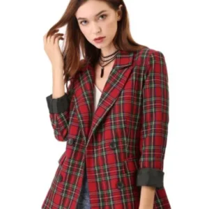 Plaid Christmas Multicolor Blazer7