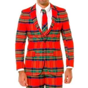Plaid Christmas Multicolor Blazer8