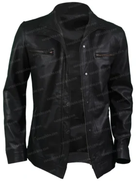 Arrow Slade Wilson Leather Jacket Front Open