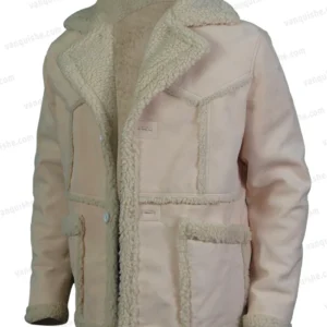Black Mafia Family BMF Older Meech Fur Shearling Coat Open Front Right