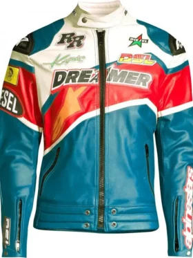 Mens-Biker-Bandit-Nba-Youngboy-Dreamer-Genuine-Leather-Jacket