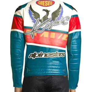 Mens Biker Bandit Nba Youngboy Dreamer Genuine Leather Jacket Back