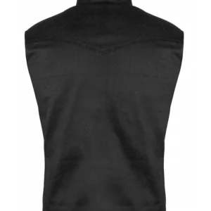 Mens-Yellowstone-Vest-Kevin-Costner-John-Dutton-Black-Cotton-Vest-Jacket-Back