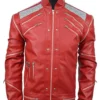 Michael Jackson Beat It Jacket - MJ Beat It Faux Leather Red Costume Jacket