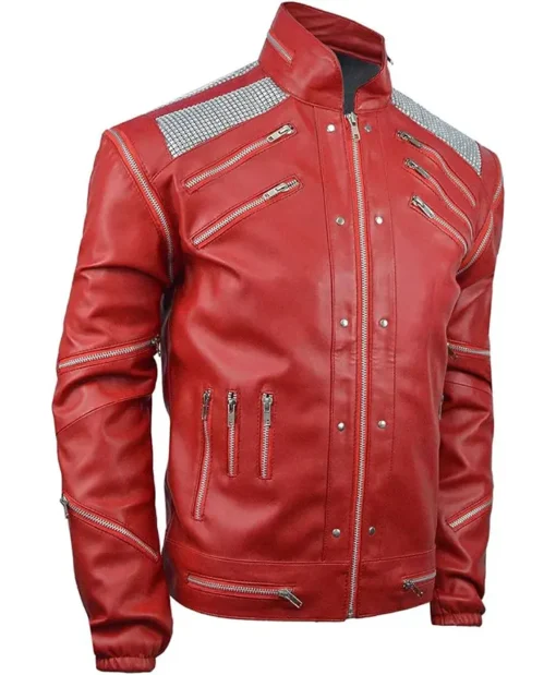 Michael Jackson Beat It Jacket - MJ Beat It Faux Leather Red Jacket